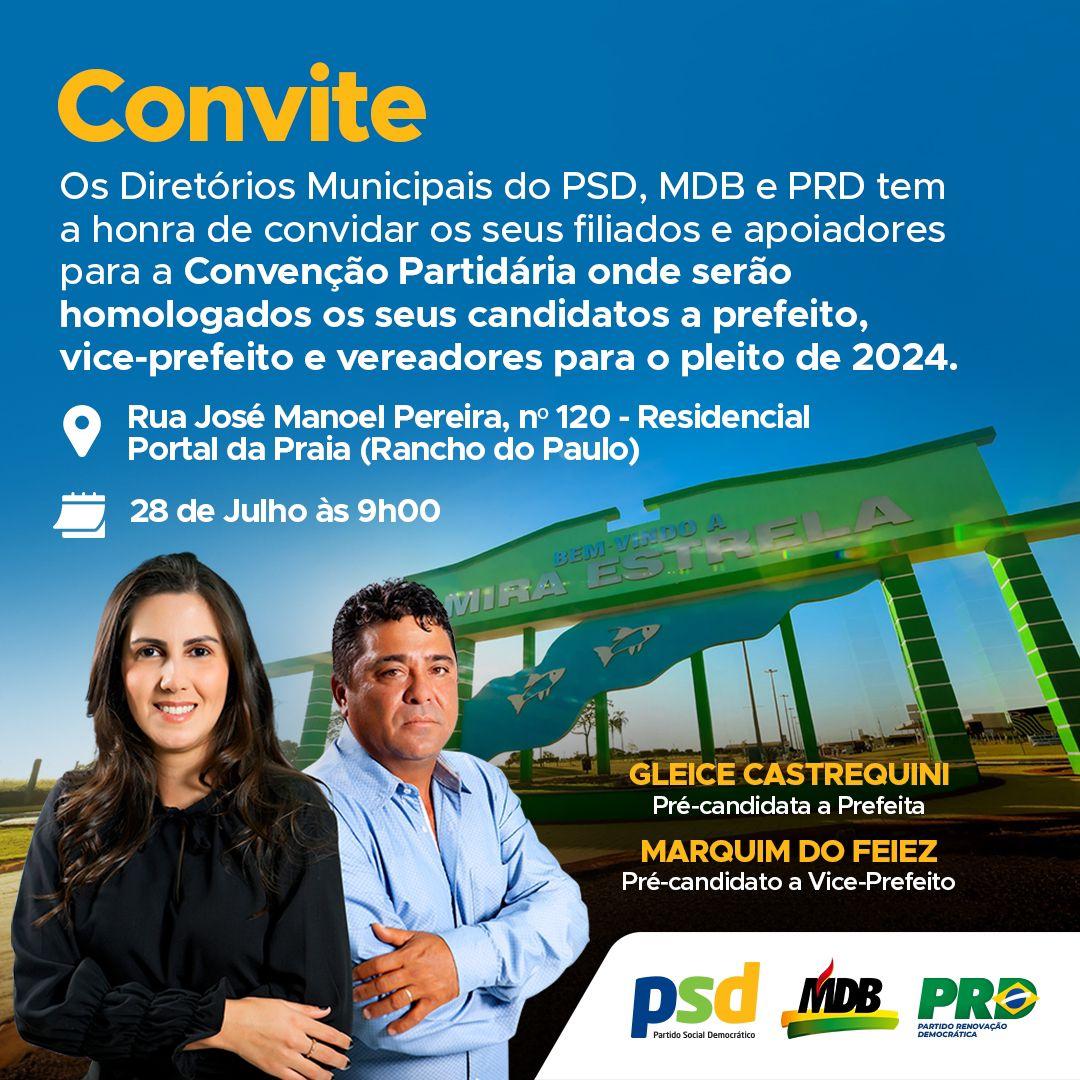 PSD de Mira Estrela Convenção Municipal para Escolha de Candidatos