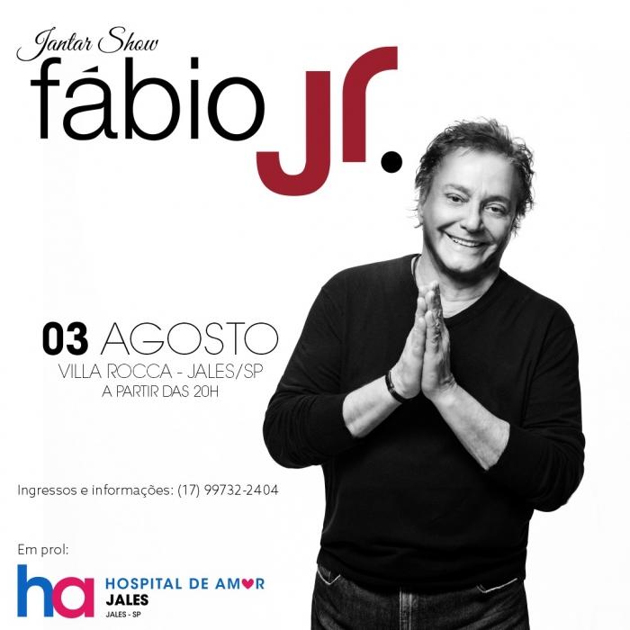 Fábio Jr. faz show em Jales nesta quarta-feira, 03, em prol do Hospital de Amor