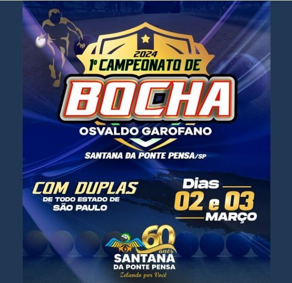 SANTANA DA PONTE PENSA - 1º CAMPEONATO DE BOCHA – OSVALDO GAROFANO