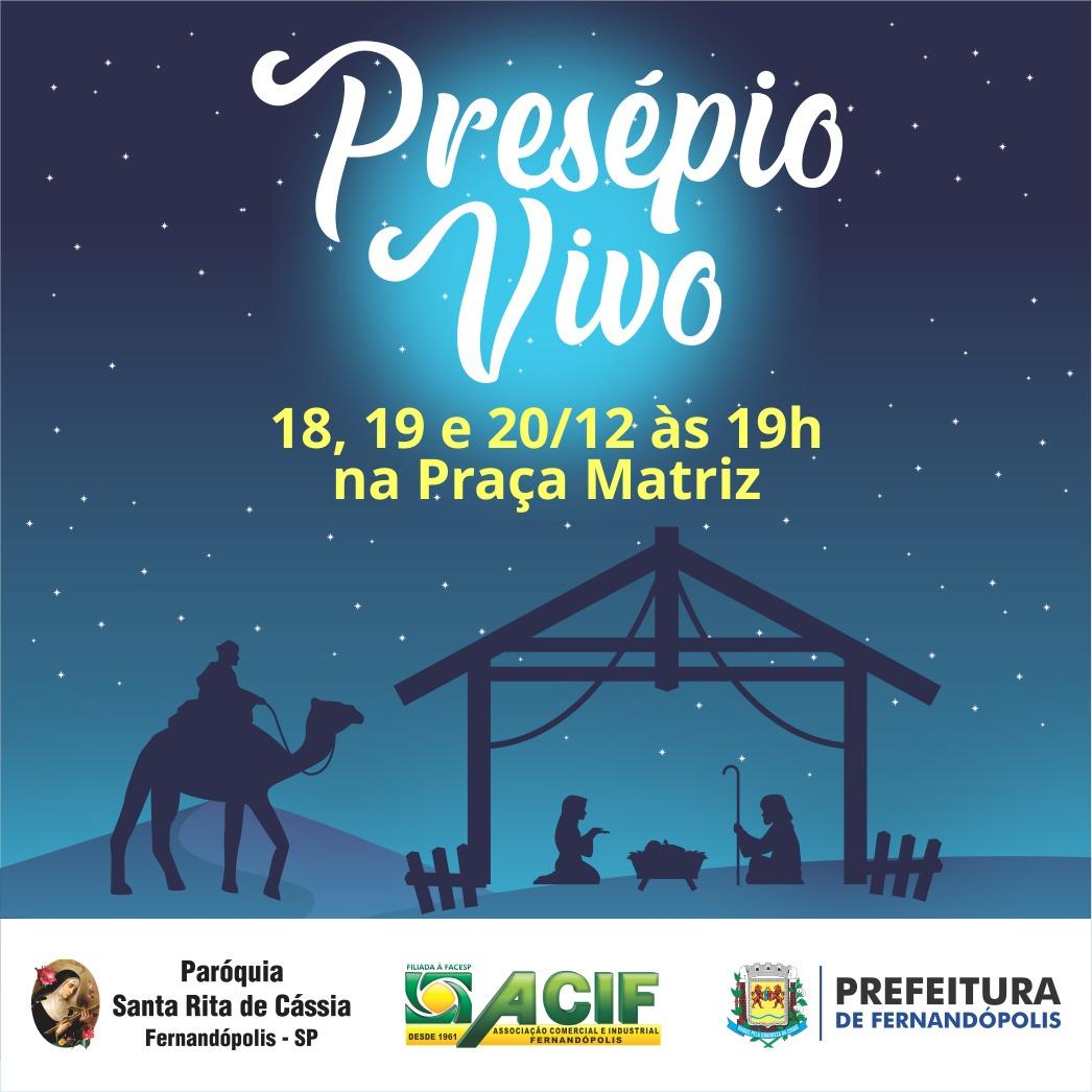 ‘Presépio Vivo’ é atração de Natal em Fernandópolis