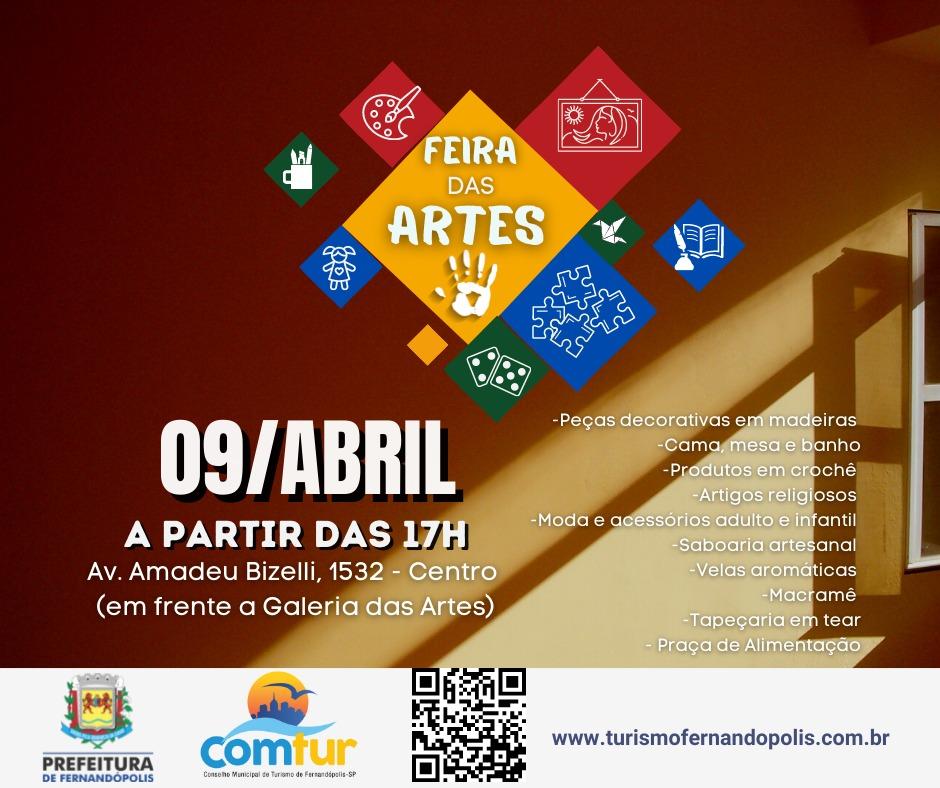Fernandópolis realiza ‘Feira das Artes’ no próximo sábado