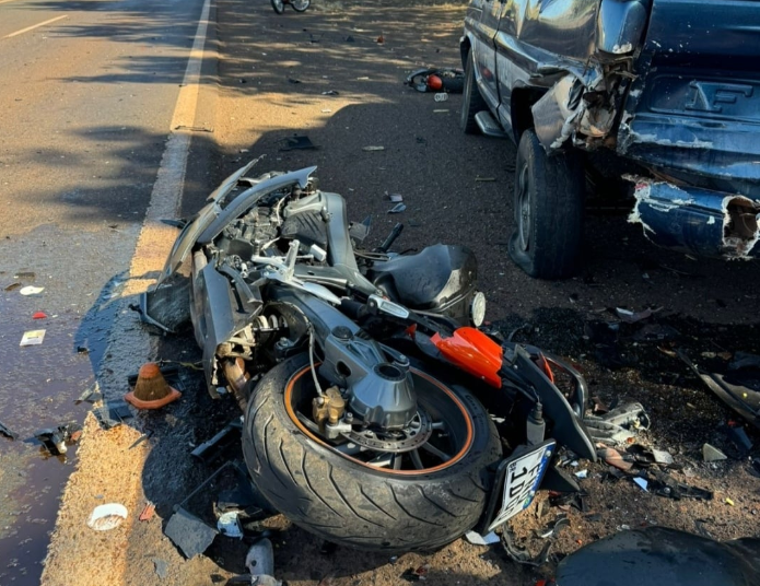 Idoso sofre acidente de moto na Rodovia Euclides da Cunha em Fernandópolis
