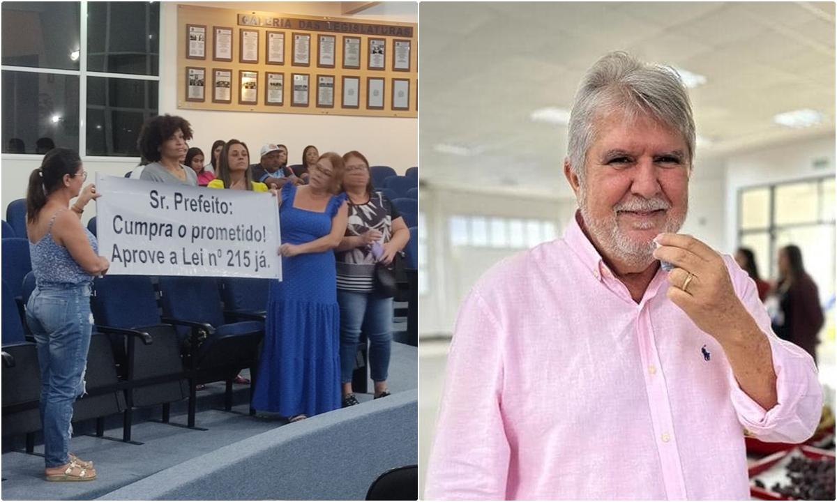 Falta de prioridade à educação motiva protesto de professores em Votuporanga