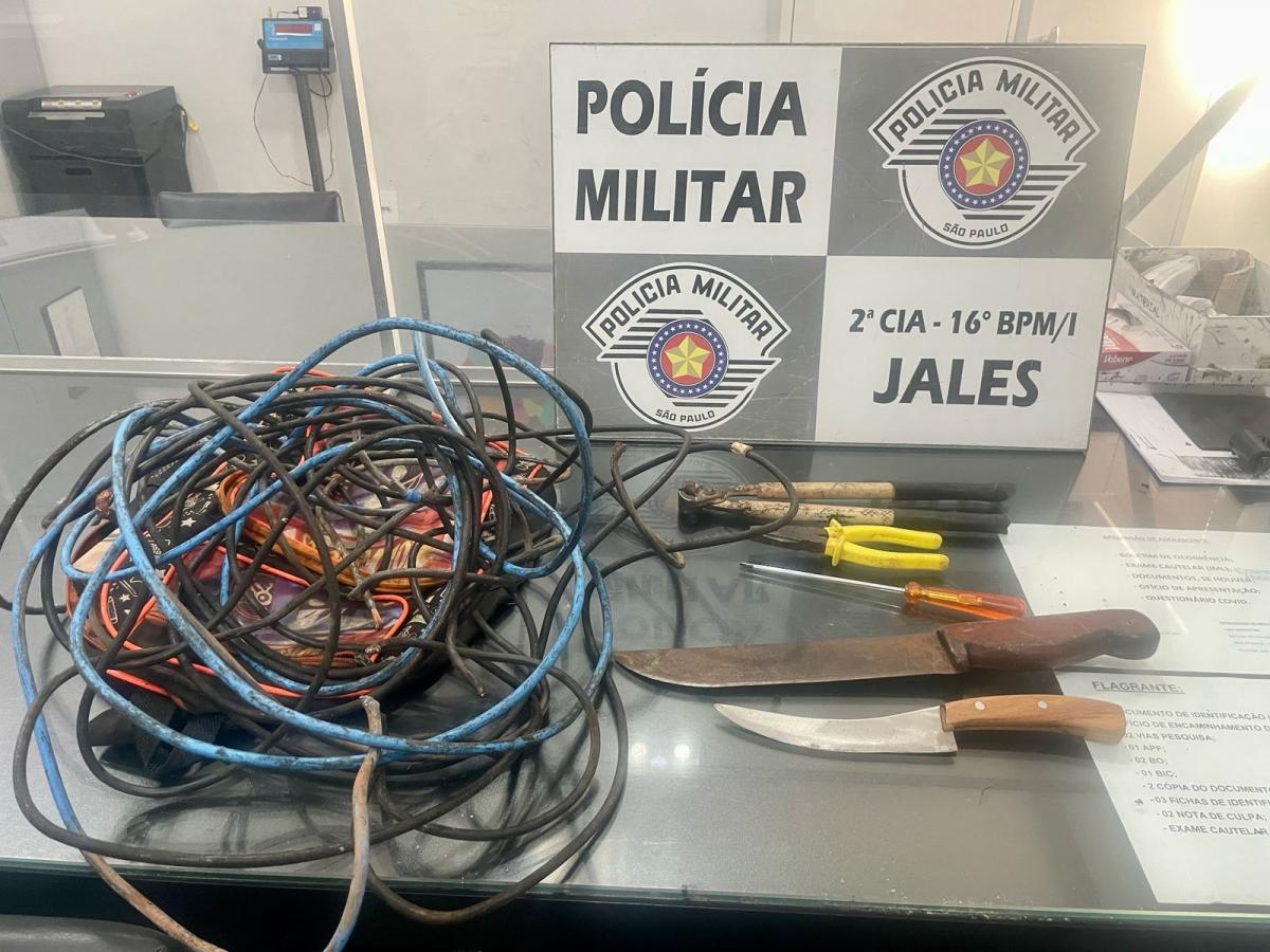 Polícia Militar de Jales Prende Autor de Furto de Fios de Cobre 
