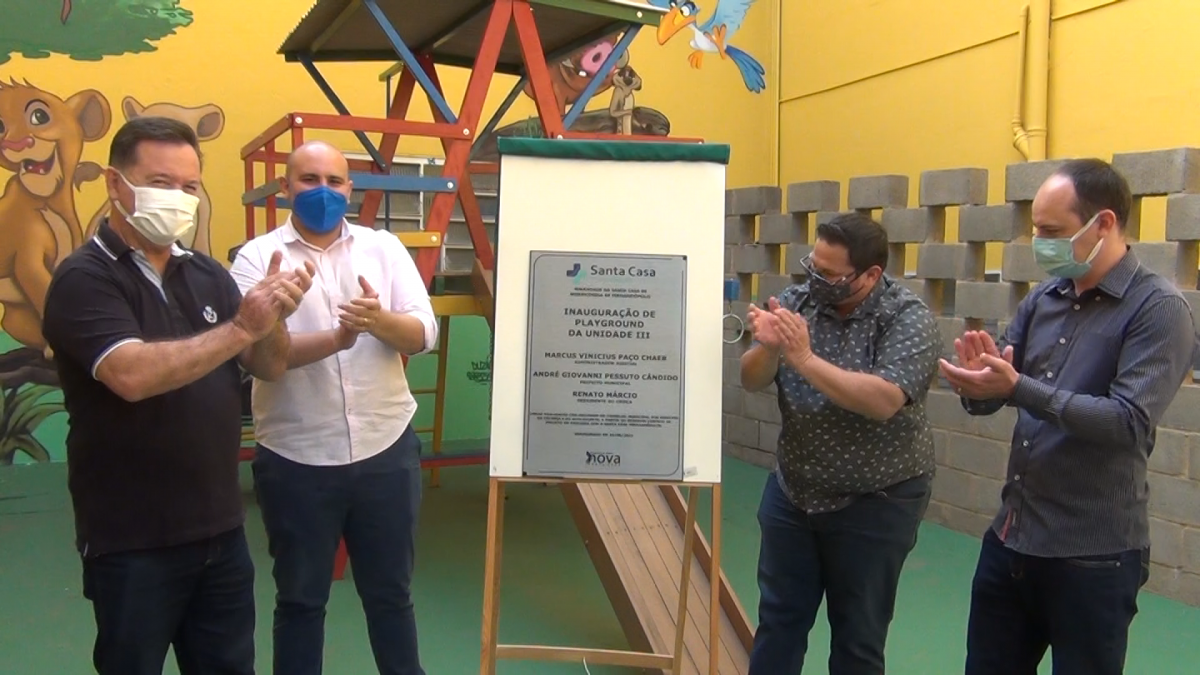 Santa Casa Fernandópolis inaugura playground para crianças da Unidade Pediátrica