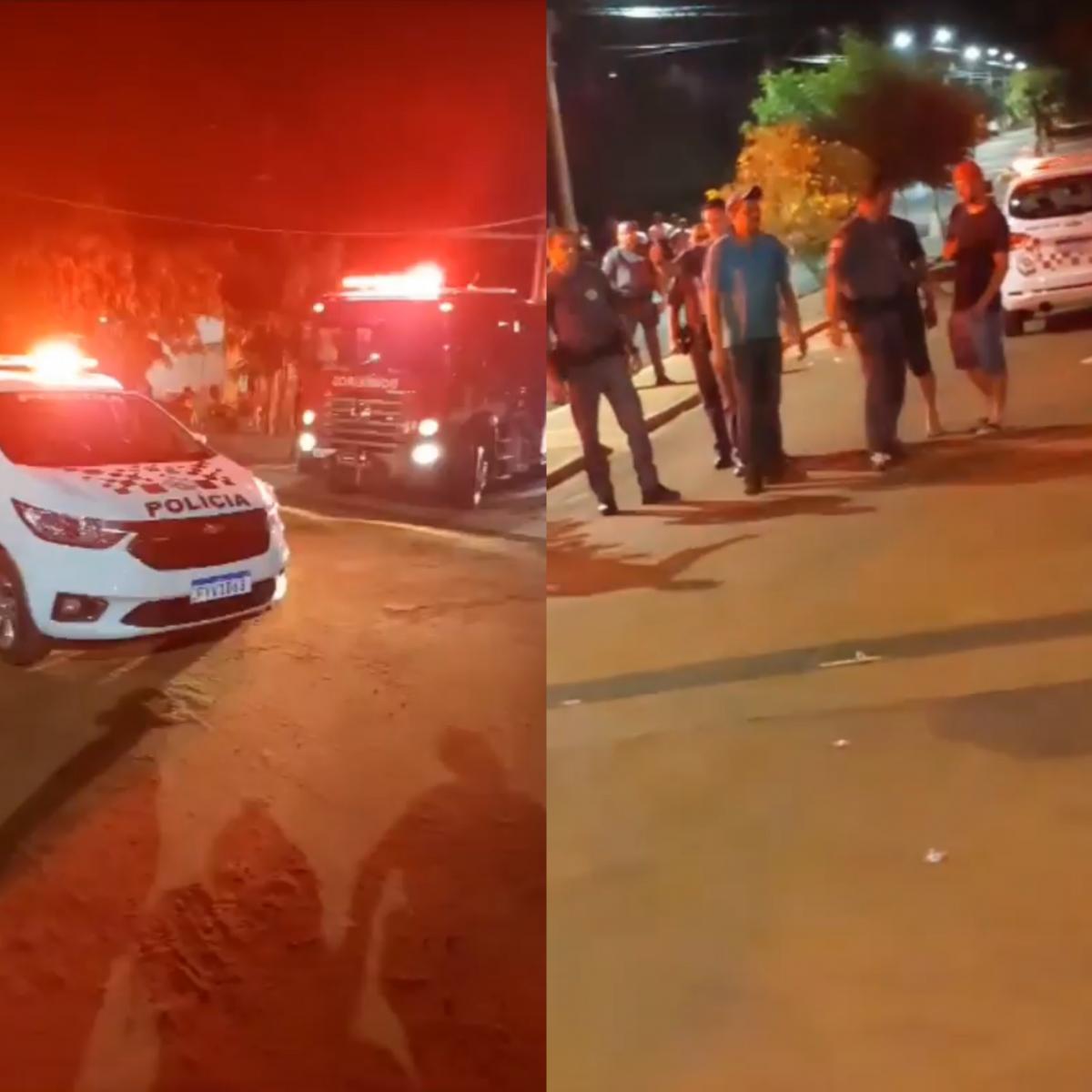 Samu de Jales atende ocorrência de esfaqueamento com briga generalizada no centro de Paranapuã