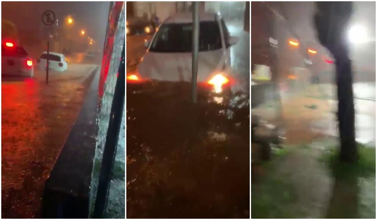 Chuva intensa causa alagamento em avenida de Fernandópolis