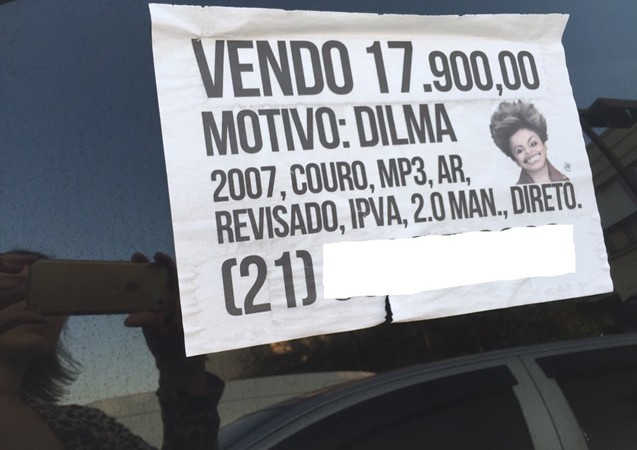 Homem vende carro usado por motivos de… Dilma