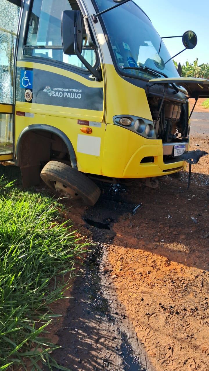 Acidente Impactante em Palmeira D'Oeste: Colisão Entre Ônibus Escolar e Veículo Não Identificado