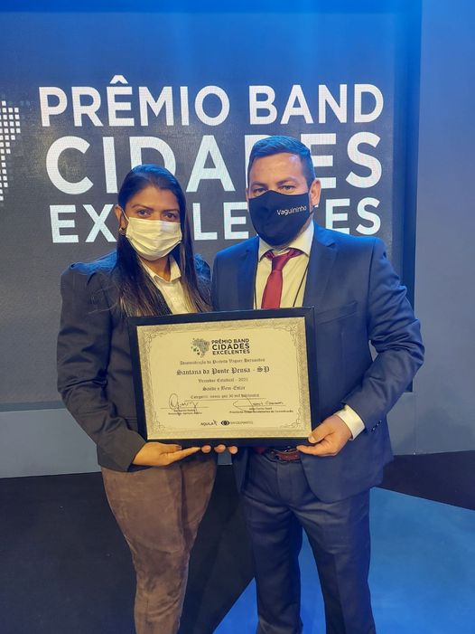 Santana da Ponte Pensa participou do Prêmio Band Cidades Excelentes, que premia as melhores cidades do estado de São Paulo