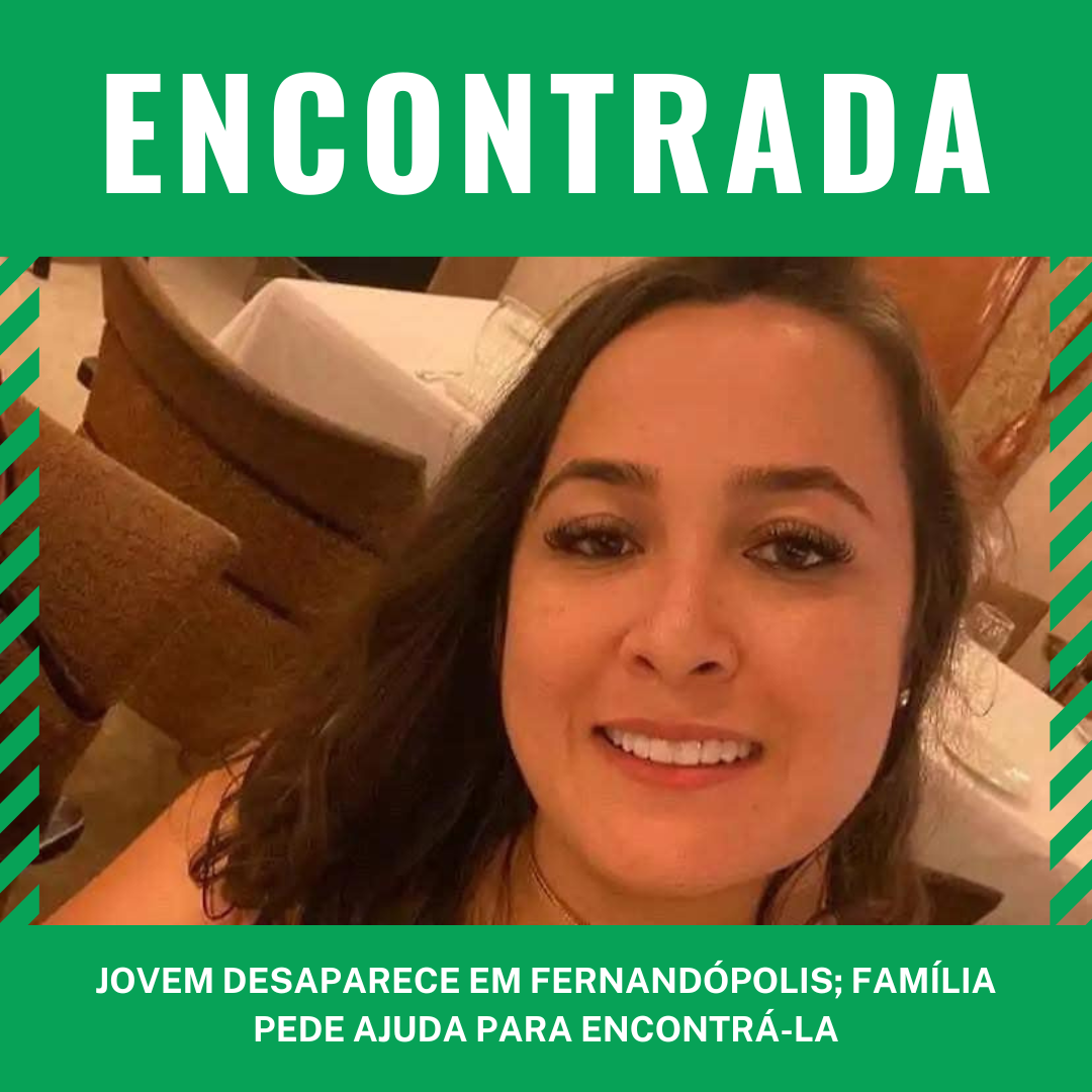 Jovem desaparece em Fernandópolis; família pede ajuda para encontrá-la