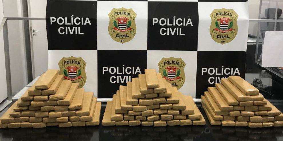 Polícias de São Paulo e Mato Grosso do Sul apreendem 140 quilos de maconha
