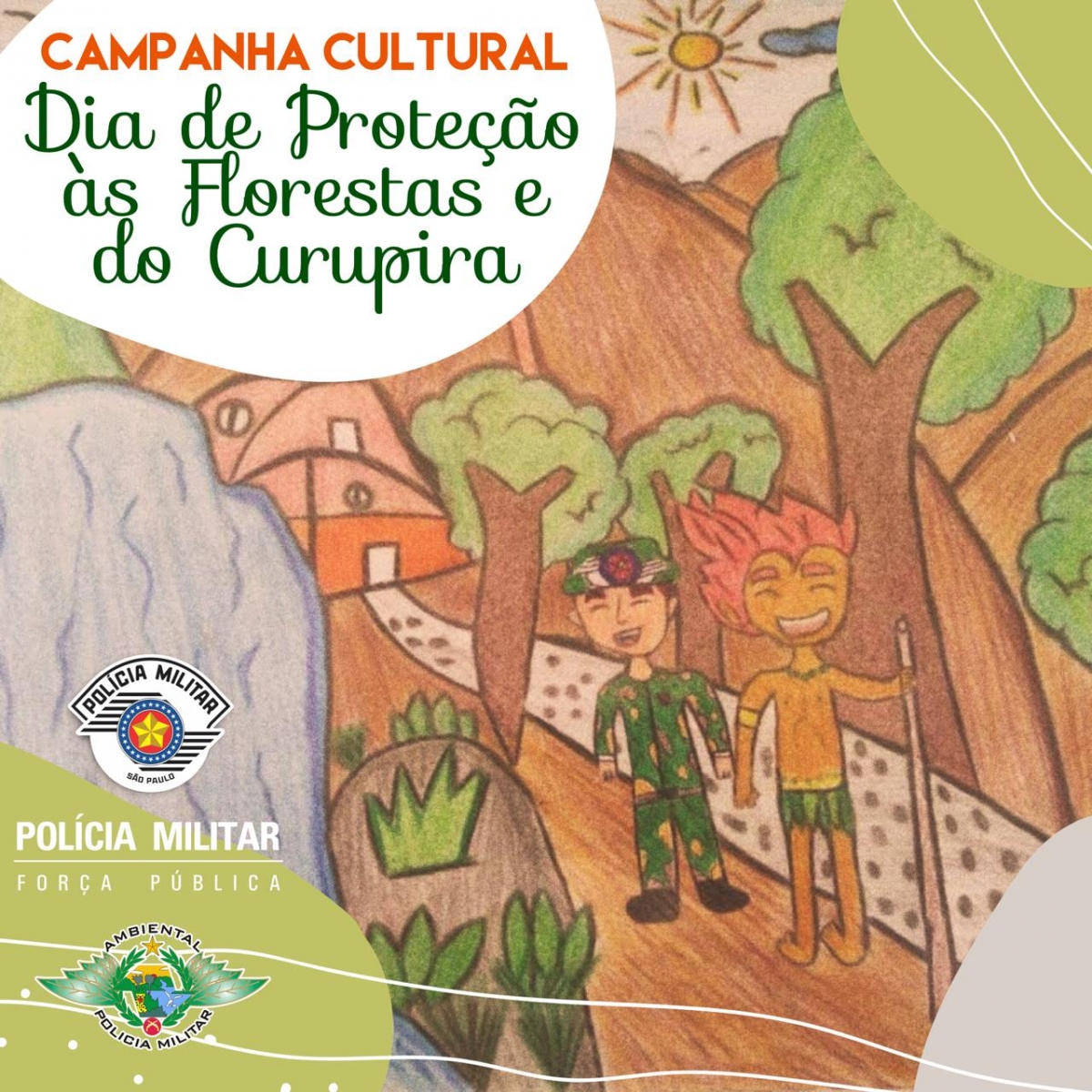 Polícia Ambiental lança campanha cultural em comemoração ao Dia de Proteção às Florestas e do Curupira