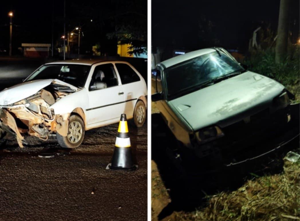Colisão entre veículos após fuga deixa idoso ferido em Fernandópolis