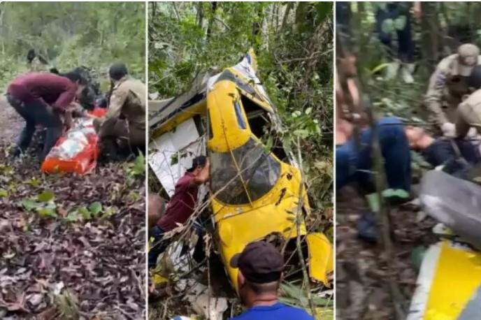Avião agrícola cai em MT e piloto é resgatado após 15h de buscas