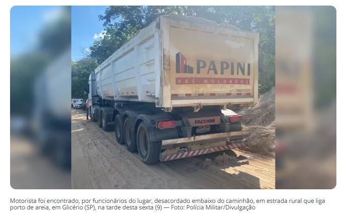 Caminhoneiro morre esmagado pelo próprio veículo em estrada rural de Glicério