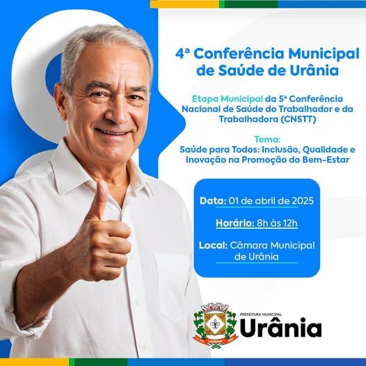 CONVITE À POPULAÇÃO DE URÂNIA PARA 4ª CONFERÊNCIA MUNICIPAL DE SAÚDE