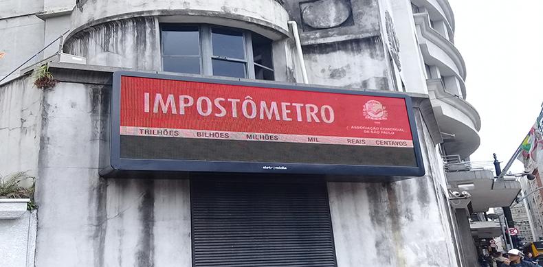 Impostômetro da Associação Comercial  de São Paulo atinge marca de R$ 2,5 trilhões em 2019