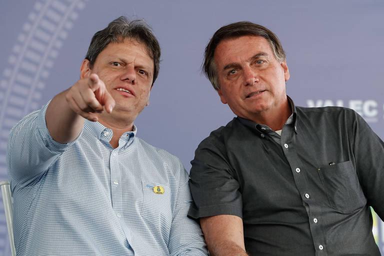 Bolsonaro e Tarcísio na região em fevereiro