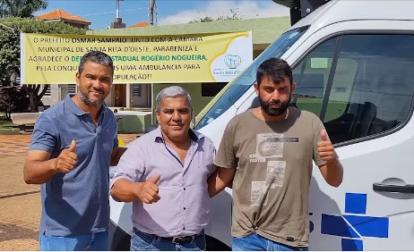 Santa Rita D'Oeste - Prefeito e Veredor Rogério Mariano agradecem por conquista de uma Van para saúde