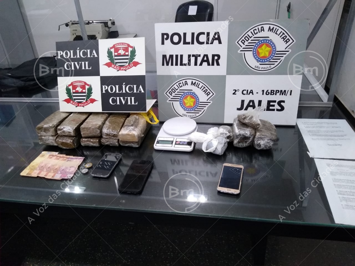 Polícia Civil e Militar, prendem mais dois traficantes em Jales.