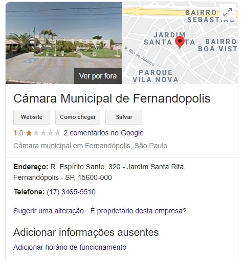 Câmara Municipal de Fernandópolis vende quentinhas pelo telefone?