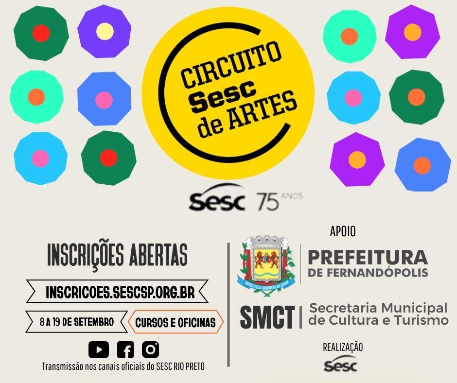 Circuito Sesc de Artes 2021 começa com atrações on-line