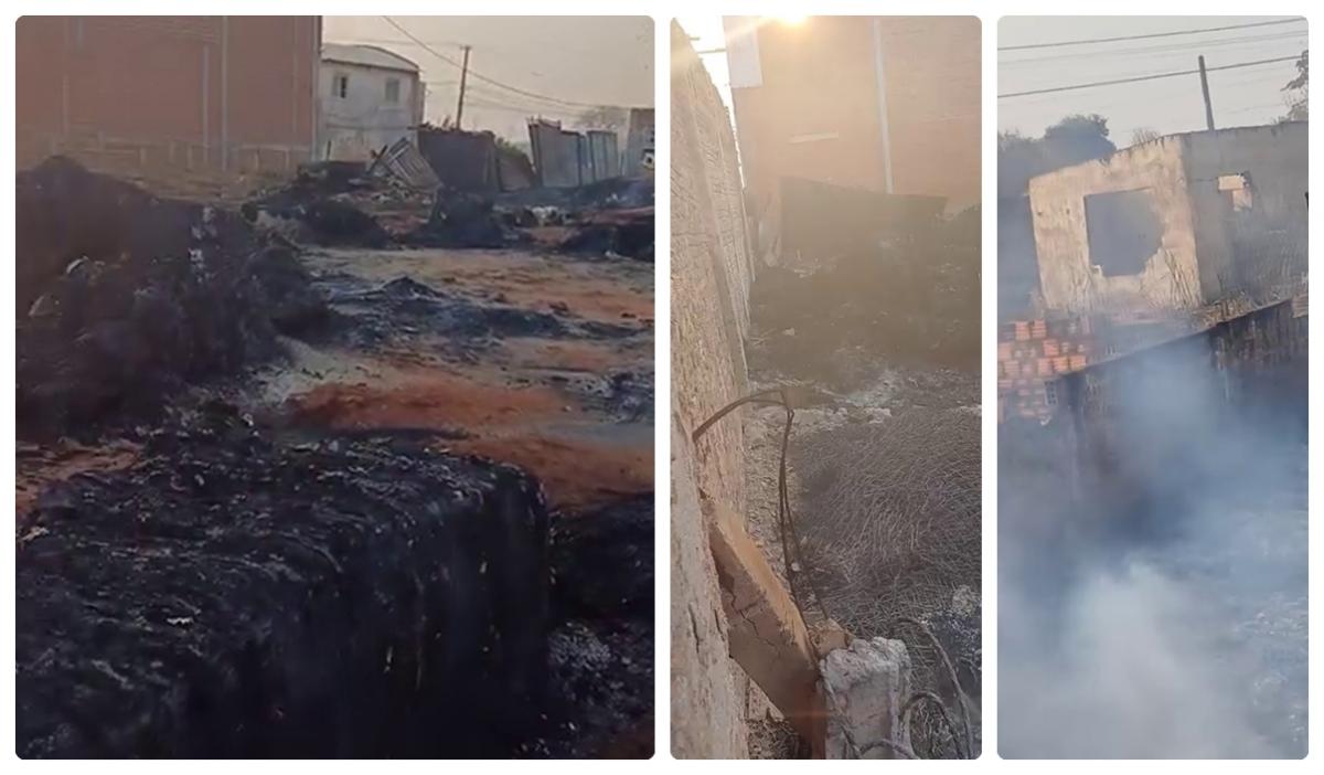 Incêndio em Fernandópolis gera prejuízo e interrompe atividades de reciclagem