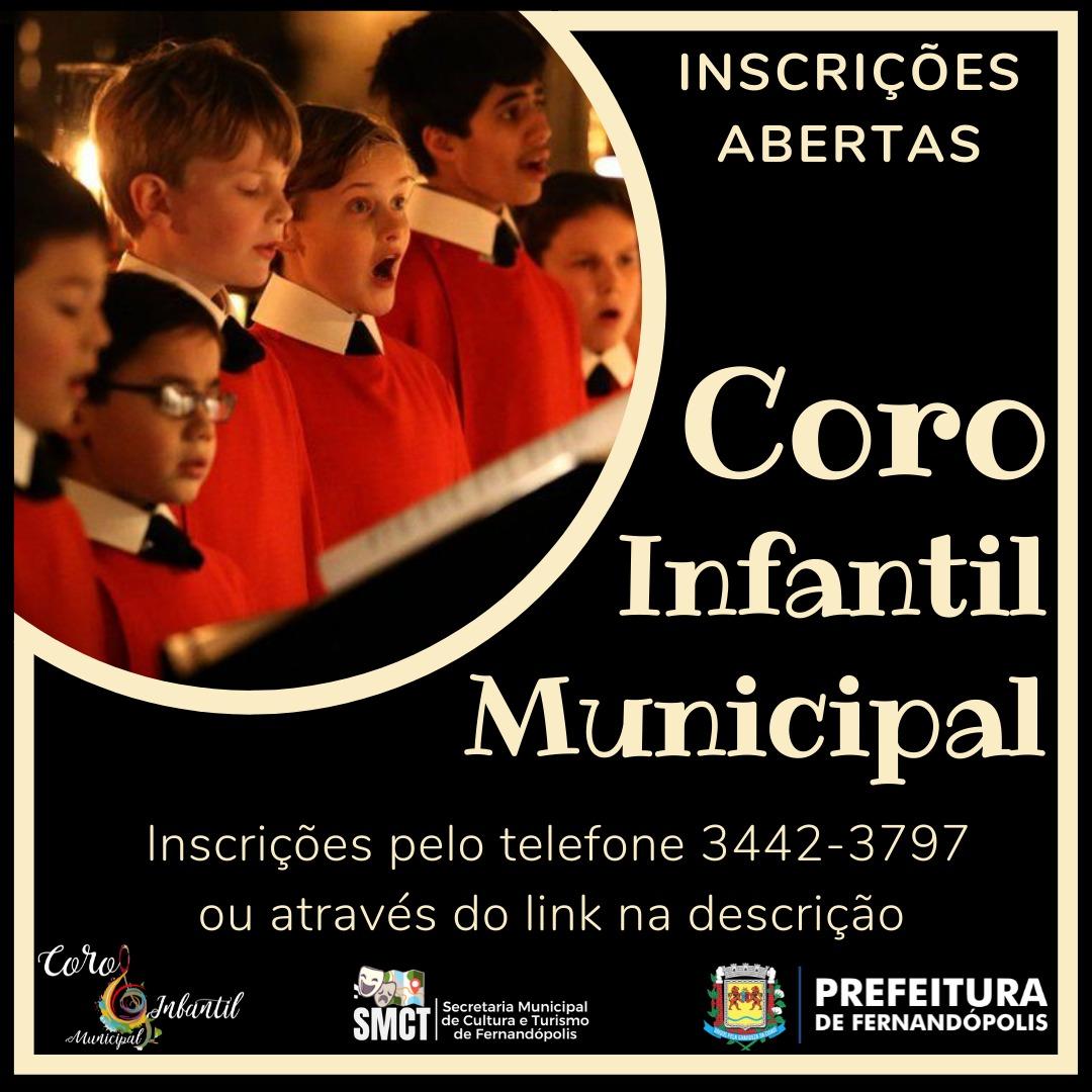 Coro Infantil de Fernandópolis abre inscrições para novos cantores