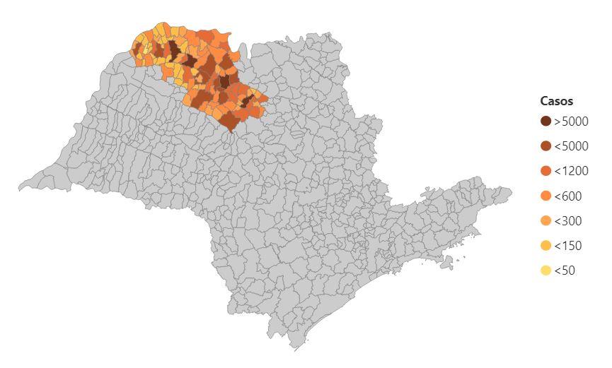 Região tem o segundo maior índice de contaminação por coronavírus do Estado