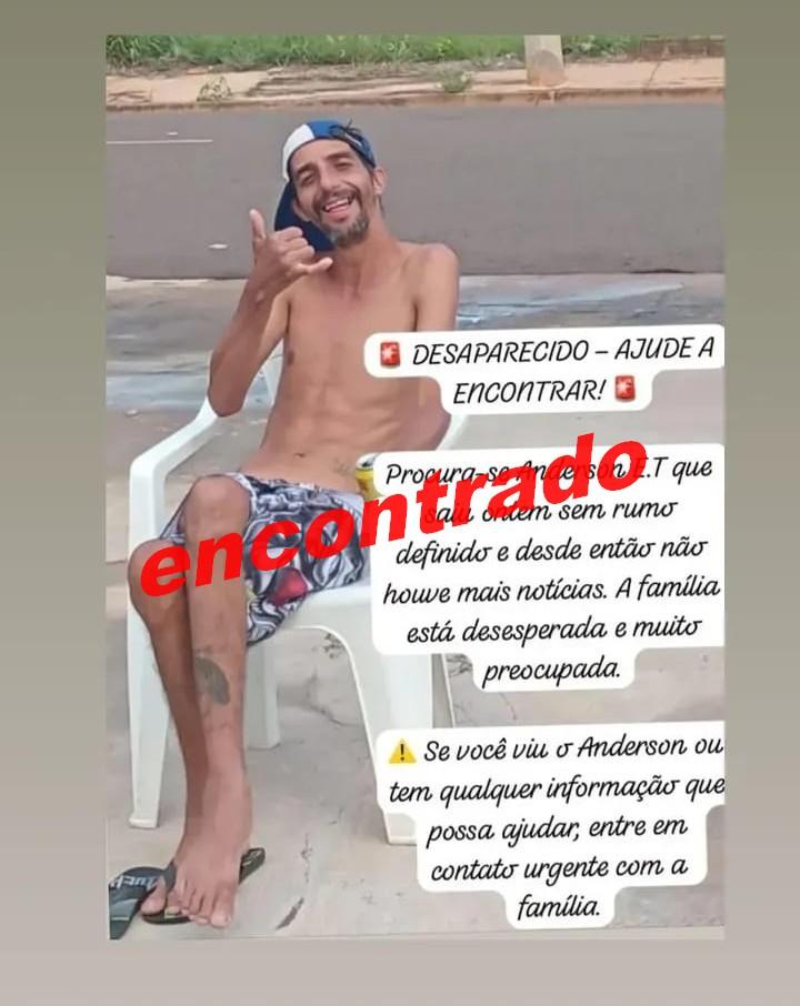 Família encontra Anderson Balsani Conrado em canavial nas proximidades de São Francisco