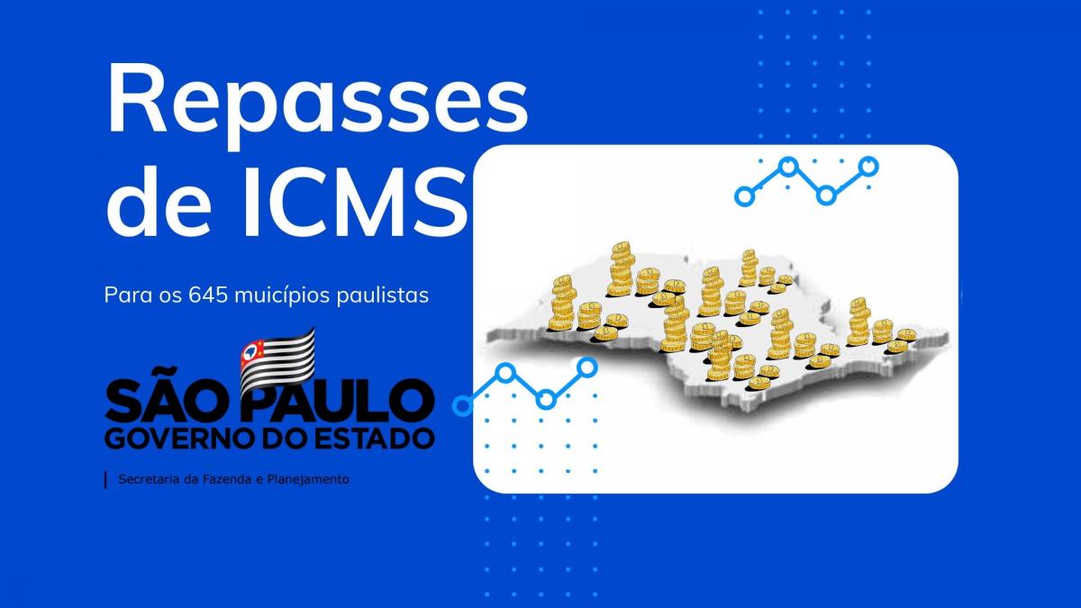 Municípios paulistas recebem R＄ 409 milhões em repasse de ICMS do Governo Estadual