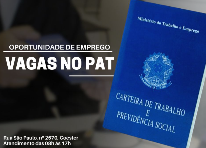PAT Fernandópolis tem novas vagas de empregos