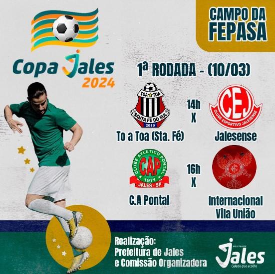 Copa Jales 2024: Comissão organizadora define confrontos da primeira fase