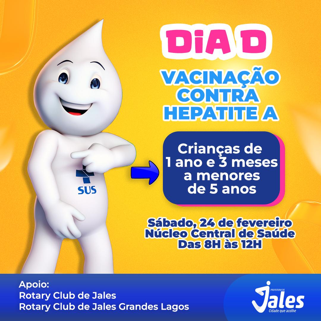 Hepatite A: Prefeitura e Rotarys vão promover “Dia D” de orientação e vacinação no Núcleo Central de Saúde