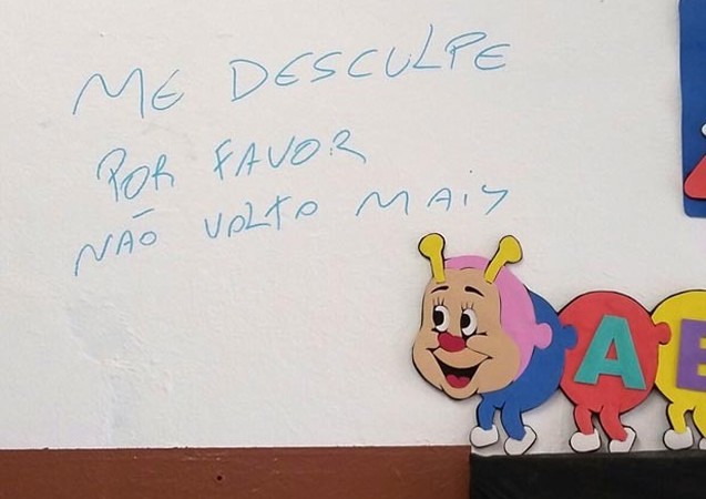 Ladrão furta creche pela 9ª vez e avisa que não voltará mais