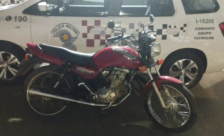 Polícia Militar de Jales recupera motocicleta furtada e detém adolescentes