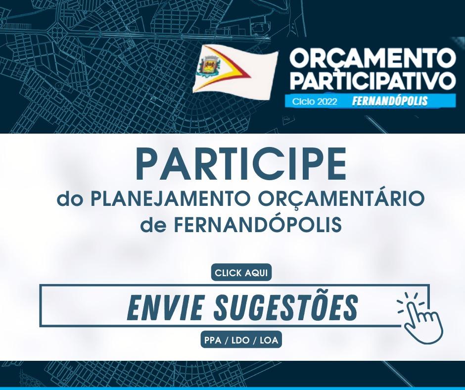Fernandópolis incentiva população a participar do Planejamento Orçamentário de 2023