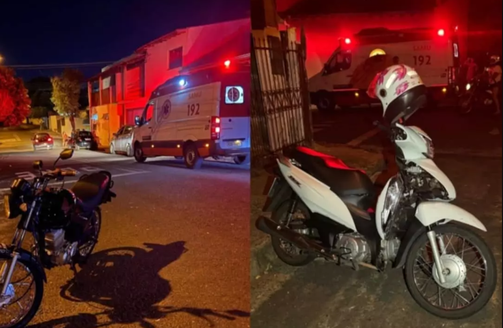 Quatro pessoas ficam feridas em colisão entre motocicletas em Fernandópolis