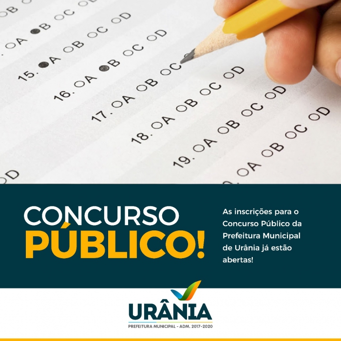 Prefeitura de Urânia abre Concurso Público