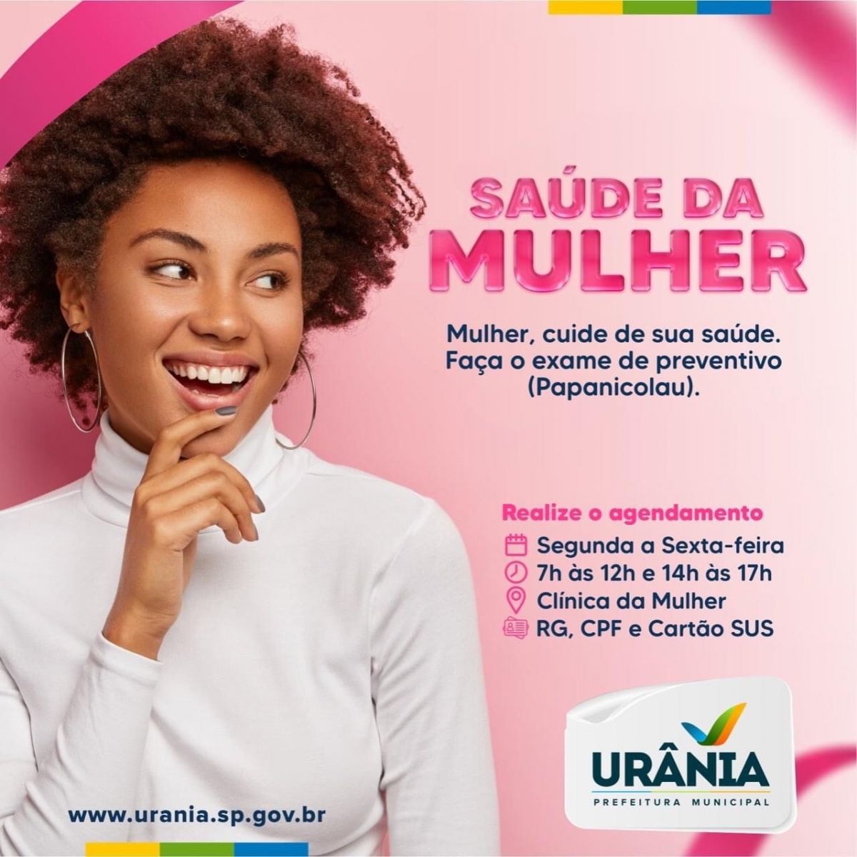 Secretaria de Saúde de Urânia lança Campanha ‘Saúde da Mulher’