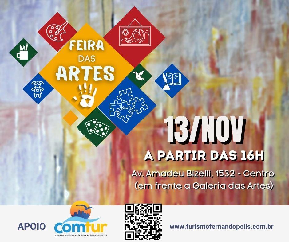 Sábado tem mais uma edição da ‘Feira das Artes’ em Fernandópolis