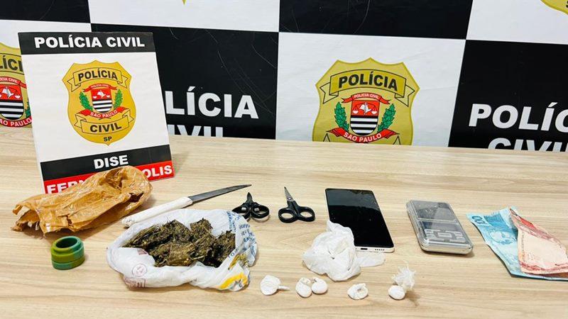 Polícia Civil prende homem por tráfico de drogas no Centro de Fernandópolis