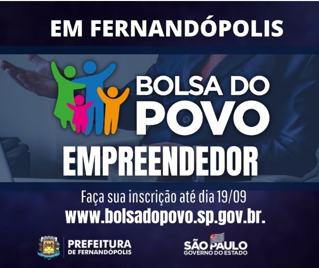 Inscrições ao Bolsa Empreendedor em Fernandópolis vão até dia 19