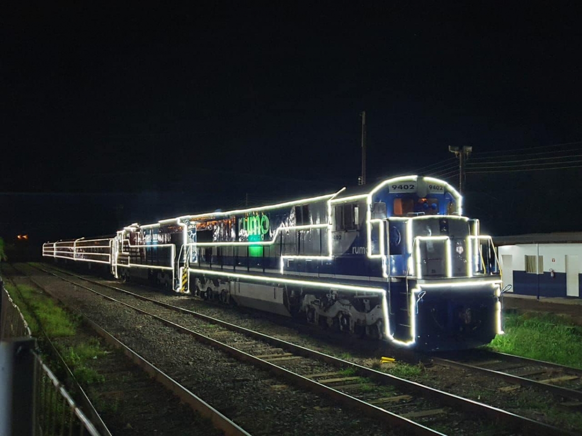 ‘Trem do Natal’ da Rumo irá fazer uma breve parada na estação de Fernandópolis amanhã
