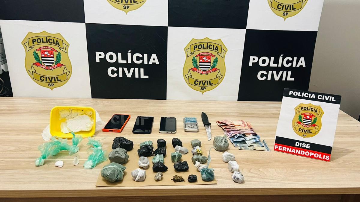 Polícia Civil prende jovem de 18 anos por tráfico de drogas em Fernandópolis