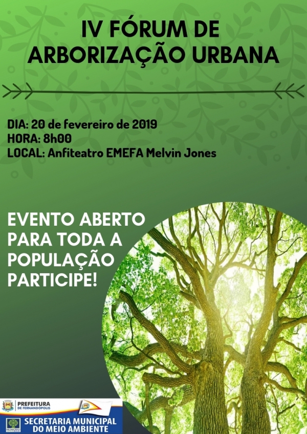 Secretaria de Meio Ambiente promove IV Fórum de Arborização Urbana de Fernandópolis