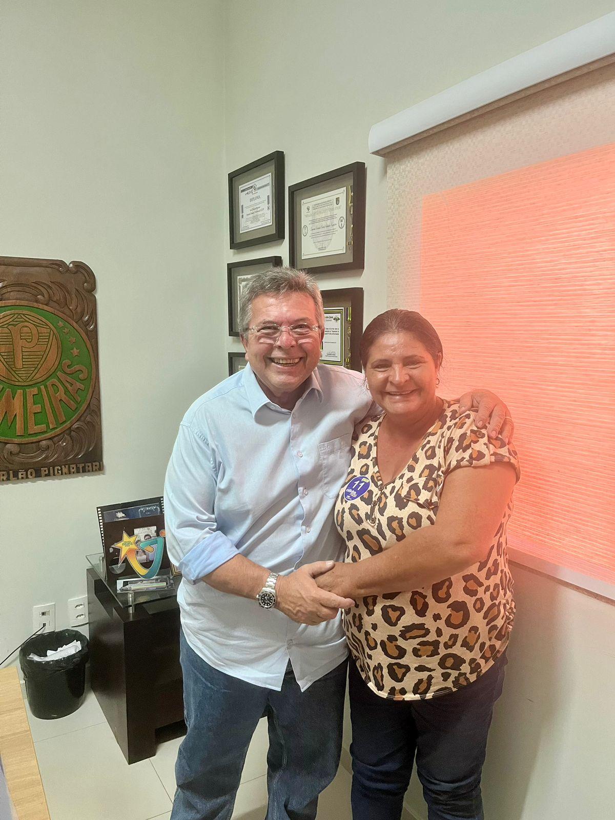 Candidata a prefeita Cidinha Rizzi é recebida pelo Deputado Carlão Pignatari em Votuporanga