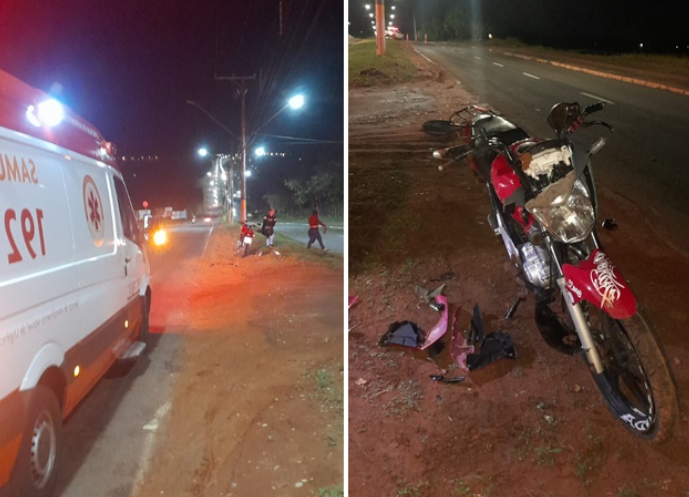 Motoqueiro Sofre Ferimentos em Colisão com Veículo na Avenida Augusto Cavalin em Fernandópolis