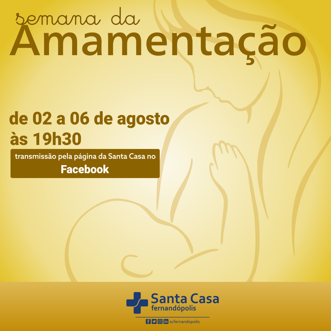Santa Casa Fernandópolis realizará Semana da Amamentação a partir desta segunda